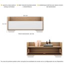 Ver imagem 3 de Gabinete Armário Banheiro 80cm com Pés Quadrados Multimóveis Rustic/Branco