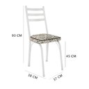 Ver imagem 5 de Kit 4 Cadeiras de Cozinha Luisiana Estampado Cedro Pés de Ferro Branco - Pallazio