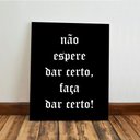 Ver imagem 3 de Kit 3 Quadro Frases Motivacionais Preto Sucesso Fé Mdf 40x28cm