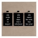 Ver imagem 2 de Kit 3 Quadro Frases Motivacionais Preto Sucesso Fé Mdf 40x28cm
