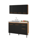 Ver imagem 2 de Balcão de Pia 120 cm Anita  com Armário Suspenso Aéreo  Mara Multiuso - Moblis