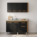 Ver imagem 1 de Balcão de Pia 120 cm Anita  com Armário Suspenso Aéreo  Mara Multiuso - Moblis