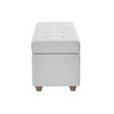 Ver imagem 5 de Canto Alemão Recamier Bau + Painel Madri 160cm Suede Branco - Inova Decor