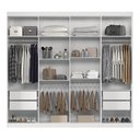 Ver imagem 3 de Guarda Roupa Casal Master New 8.4 8 Portas Branco com Espelho - Santos Andirá