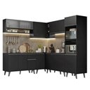 Ver imagem 2 de Armário de Cozinha Completa de Canto 445 Cm Preto Nice Madesa 02 Preto