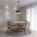 Ver imagem 5 de Conjunto de Jantar Mesa c/Vidro Bennett 4 Cadeiras New Ella - Linho Mescla Cinza