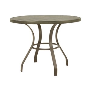 Mesa para Area Externa Prime em Aluminio Ripado Redonda 1,00 Metro - Bege