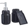 Kit Banheiro Lavado Acessórios Luxo Preto Cerâmica 3 Peças - 3