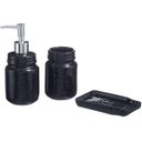Ver imagem 4 de Kit Banheiro Lavado Acessórios Luxo Preto Cerâmica 3 Peças