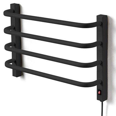 Aquecedor Toalhas Térmico Preto Mini Pequeno 110v Esquerdo