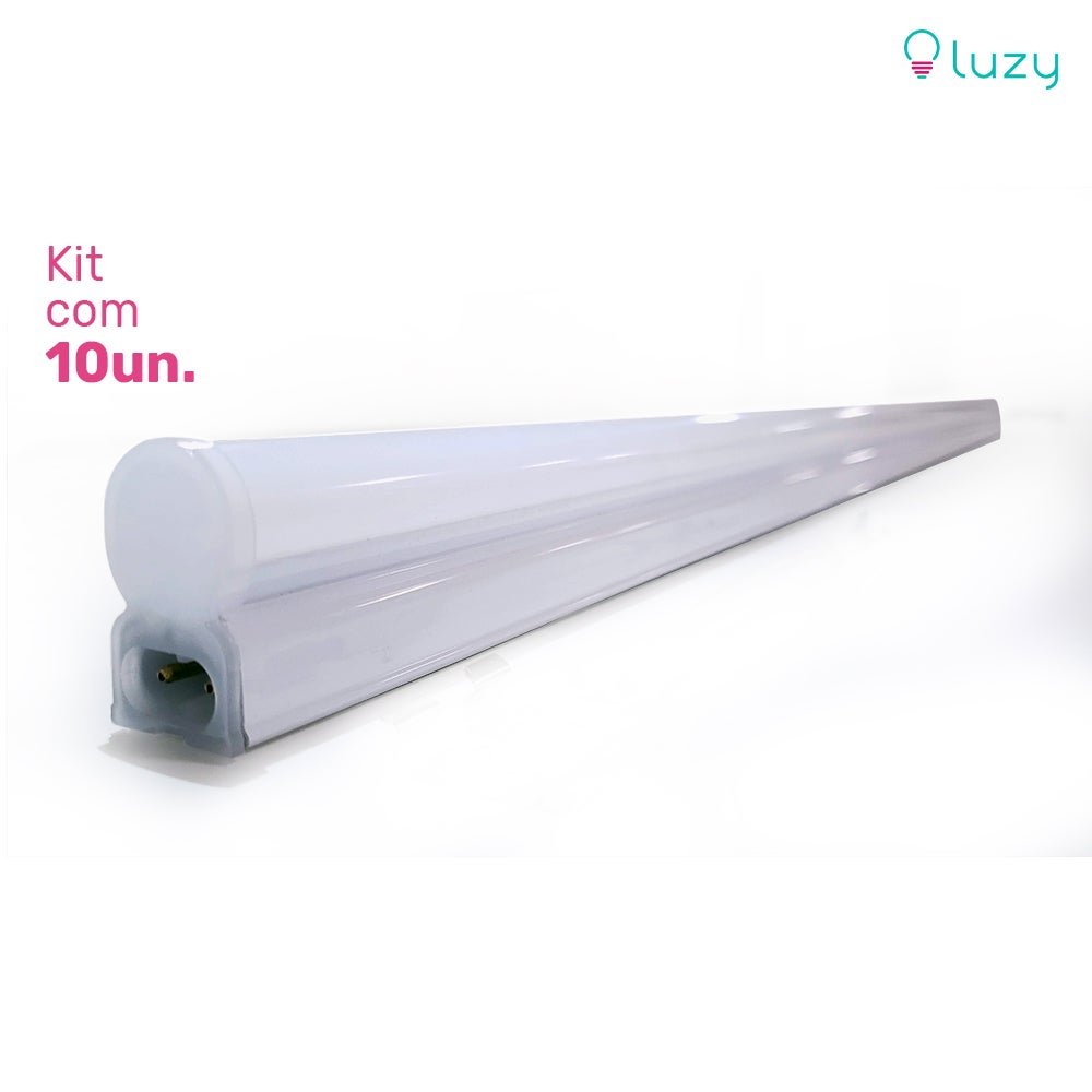 KIT 10 LUMINÁRIA LINEAR LED BATTEN T5 14W 1,20M BRANCO FRIO
