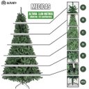 Ver imagem 3 de Árvore de Natal Pinheiro Luxo 3,00m 2500 Galhos Tradicional Verde Premium Grande Cheia Luvinco