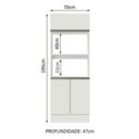 Ver imagem 4 de Torre Quente Armário de Cozinha Para 2 Fornos 100% MDF Branco Smart Madesa