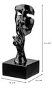 Ver imagem 4 de Escultura Rosto Humano Arte Moderna Silêncio Máscara 55cm:preto Brilho