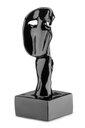 Ver imagem 3 de Escultura Rosto Humano Arte Moderna Silêncio Máscara 55cm:preto Brilho