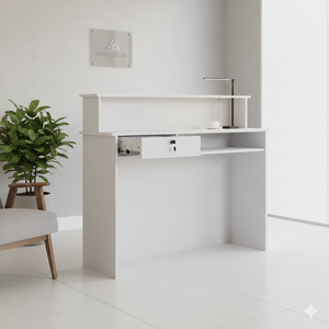 Balcão Caixa de 1,215m para Atendimento Recepção Consultório Lojas Branco