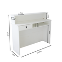 Ver imagem 6 de Balcão Caixa de 1,215m para Atendimento Recepção Consultório Lojas Branco
