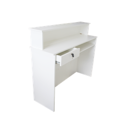 Balcão Caixa de 1,20m para Atendimento, Recepção, Consultório, Lojas - Cor Branco - Cód. 202 - 1