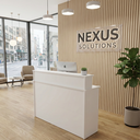 Ver imagem 3 de Balcão Caixa de 1,215m para Atendimento Recepção Consultório Lojas Branco