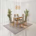 Ver imagem 2 de Mesa de Jantar Elegance Tampo Mdf 160x80 Vidro Jcm