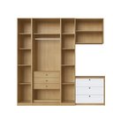Ver imagem 3 de Guarda Roupa Solteiro 6 Portas 6 Gavs Infinity Savana/Branco