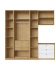 Ver imagem 3 de Guarda Roupa Solteiro 6 Portas 6 Gavs Infinity Savana/Branco