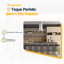 Ver imagem 3 de Kit 6 Banqueta Quadrada Preta para Balcão Ilha Cozinha Gourmet Bancada Piscina Bares Àrea de Lazer