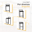 Ver imagem 5 de Kit 6 Banqueta Quadrada Preta para Balcão Ilha Cozinha Gourmet Bancada Piscina Bares Àrea de Lazer