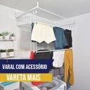 Ver imagem 3 de Kit Varal 1,00 metro com 05 varetas + Vareta Mais + Prendedores