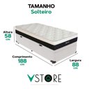 Ver imagem 3 de Cama Box Baú Solteiro e Colchão Dallas Molas V-store Cor:branco