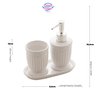 Conjunto 3 Pcs para Banheiro de Cerâmica Greece Branco Lyor - 5