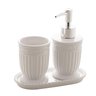 Conjunto 3 Pcs para Banheiro de Cerâmica Greece Branco Lyor - 1