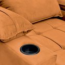 Ver imagem 4 de Poltrona Reclinável Retrátil Bonari com Assento D26 Veludo Terracota Loja Sheep