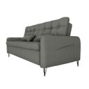 Ver imagem 2 de Sofá Cama Reclinável Pietra 3 Lugares Confortável Resistente:linho Chumbo