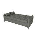 Ver imagem 5 de Sofá Cama Reclinável Pietra 3 Lugares Confortável Resistente:linho Chumbo