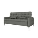 Ver imagem 3 de Sofá Cama Reclinável Pietra 3 Lugares Confortável Resistente:linho Chumbo