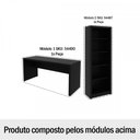 Ver imagem 2 de Conjunto Home Office 2 Peças com 1 Mesa e 1 Estante Preto - Pnr Móveis