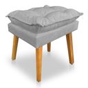 Ver imagem 5 de Kit 2 Poltronas Decorativa e Puff Opala Luxo Linho Cinza Dal Poz Estofados