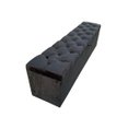 Ver imagem 1 de Recamier Puff Baú - Capitonê - Beira de Cama - 1,58 Cm - Preto