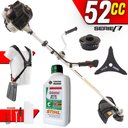 Ver imagem 2 de Roçadeira Cortador Aparador de Grama Á Gasolina Kawashima Kw52-le 52cc + Óleo Stihl 2t