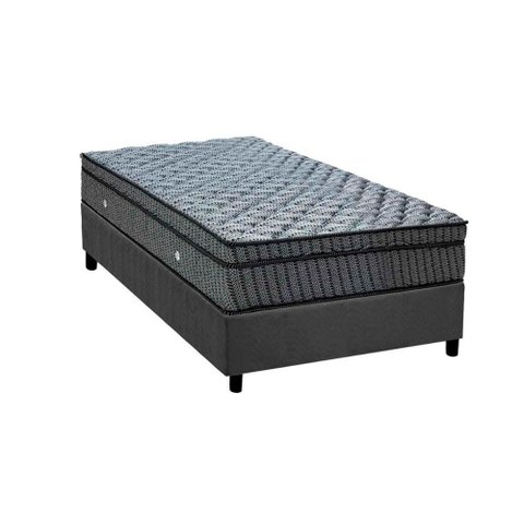 Conjunto Box Solteiro: Colchão Molas Ortobom Hotelaria Superpocket Orthotel Luxo + Base Crc Suede