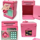 Ver imagem 2 de Mini Cofre Eletrônico Digital Senha 4 Dígitos Notas e Moedas Rosa Lorben