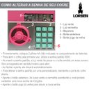 Ver imagem 3 de Mini Cofre Eletrônico Digital Senha 4 Dígitos Notas e Moedas Rosa Lorben