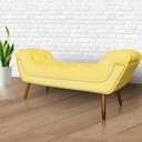 Ver imagem 3 de Conjunto Sienna Cabeceira e Recamier King 195 cm Suede Amarelo