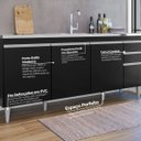 Ver imagem 5 de Balcão de Cozinha 180 Cm 4 Portas 2 Gavetas sem Tampo Agatha Preto