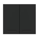 Ver imagem 5 de Armário Aéreo 70 Cm 2 Portas Branco/preto Branco/preto