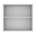 Ver imagem 4 de Armário Aéreo 70 Cm 2 Portas Branco/preto Branco/preto