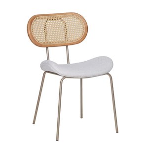 Cadeira Toscana Base Champagne - Nude Tecido