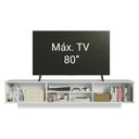 Ver imagem 5 de Rack Suspenso para TV até 80 Polegadas 218 cm 2 Portas Branco/Rustic Glamy Madesa