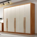 Ver imagem 4 de Guarda Roupa Casal Livorno 6 Portas 6 Gavetas Cinamomo Fendi Fosco - Novo Horizonte